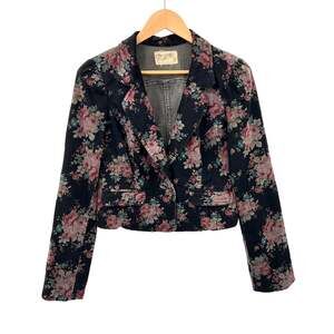 Retro Free People Cropped Fitted Blazer - Jacket